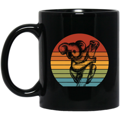 Koalas Feed Almost Exclusively On The Leaves And Bark Of Eucalyptus Vintage Black Mug