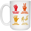 Rock Beats Scissors Beats Paper Beats Rock But Nothing Beats Judo Retro White Mug