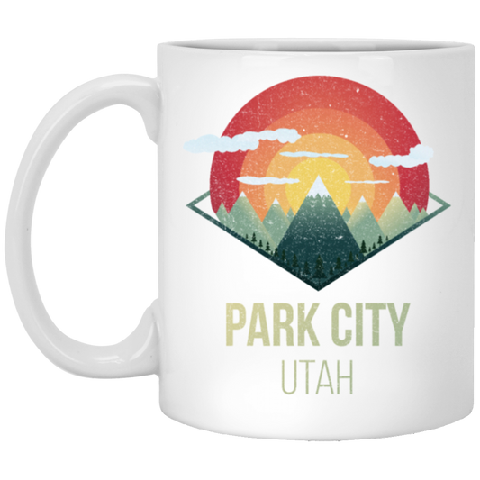 Snowboard Park City Utah Ski Winter Gift, Retro Park City