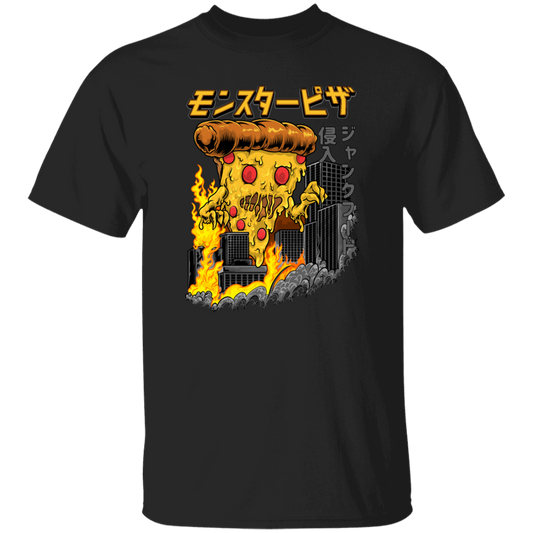 Love Pizza, Monster Pizza, Monster In City, Pizza Destroy City, Japanese Style Unisex T-Shirt