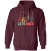 Guitar Rock Music Rock And Roll Music Vintage Instrument Pullover Hoodie