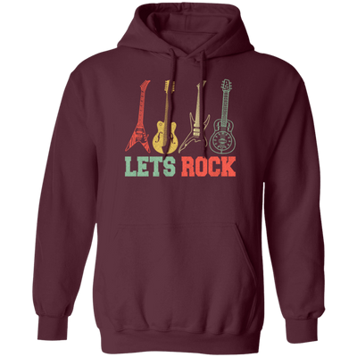 Guitar Rock Music Rock And Roll Music Vintage Instrument Pullover Hoodie