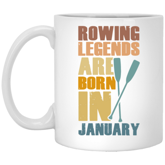 Rowing Lover Legends Are Born In January Retro Rowing