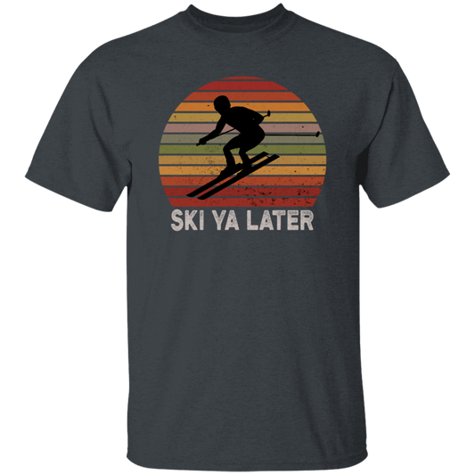 Vintage Ski ya later See you later Skiing Retro