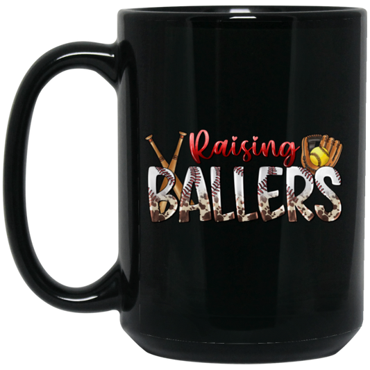 Love Sport, Ball Sport, Raising Ballers Gift, Love Baller Gift, Best Baller, Baller Lover Black Mug