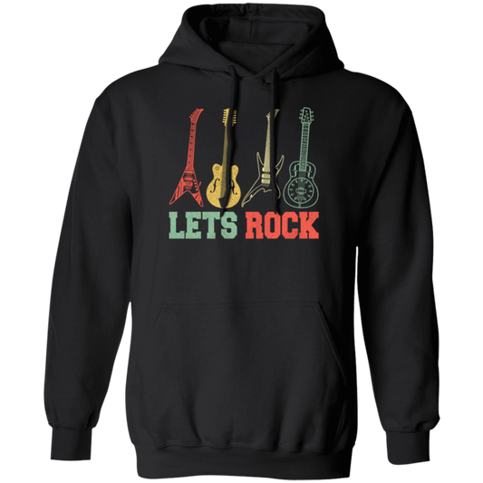 Guitar Rock Music Rock And Roll Music Vintage Instrument Pullover Hoodie