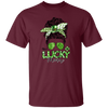 Messy Bun Hair Lover, One Lucky Memaw Matching Family St Patrick Unisex T-Shirt