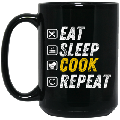 Eat Sleep Cook - Funny Grunge Cooking