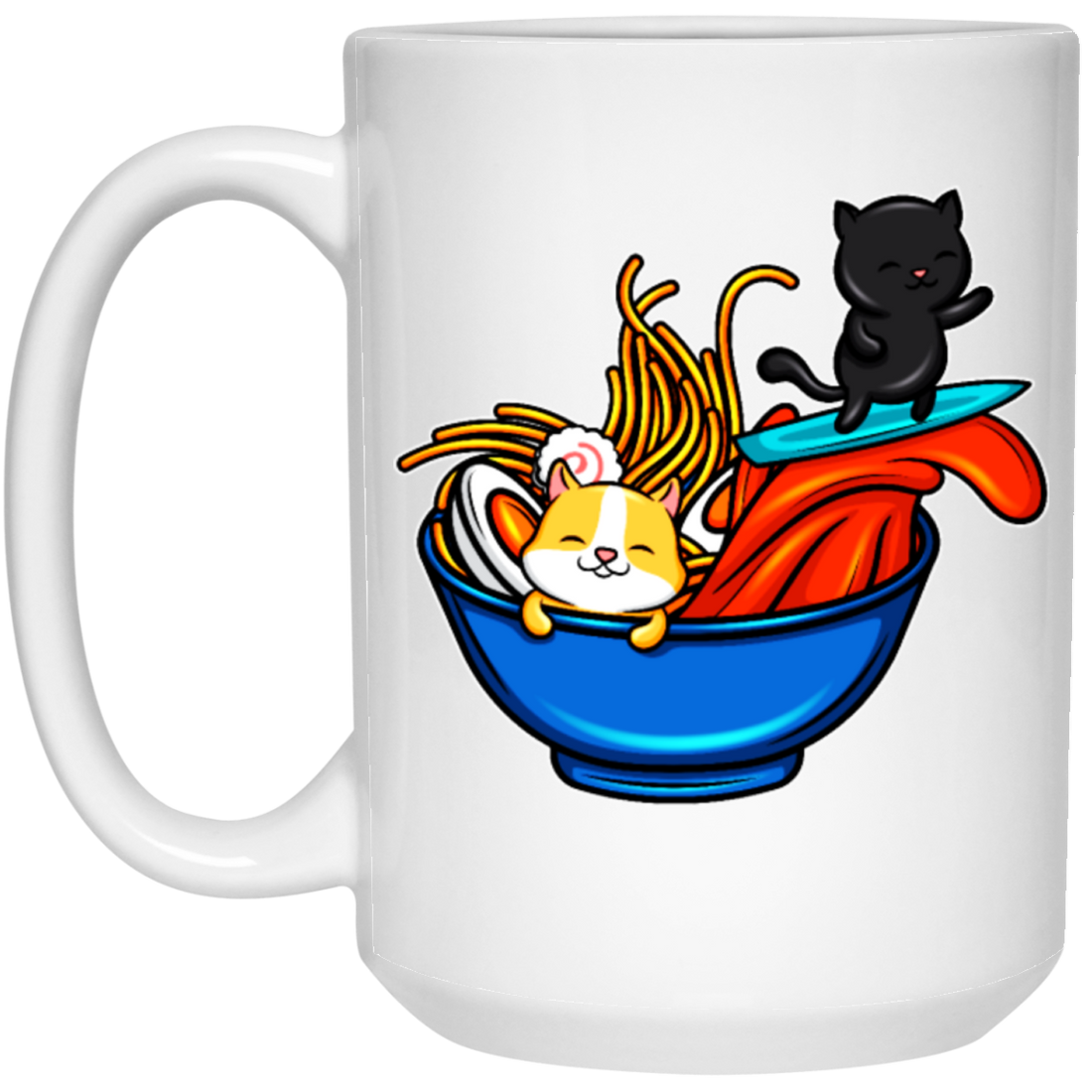 Ramen Cat Hopeless Ramentic Ramen Kawaii Noodle White Mug