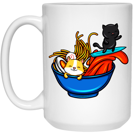 Ramen Cat Hopeless Ramentic Ramen Kawaii Noodle White Mug