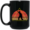 Love Eskrima Filipino Sport Triangle Vintage Arnis Gift For Kali And Arnis Lover Black Mug