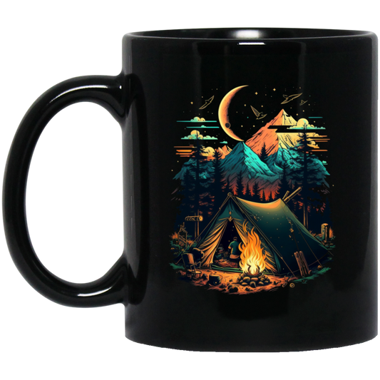 Camping Love Gift, Best Campfire Lover, Camper Gift, Reality Camping Black Mug