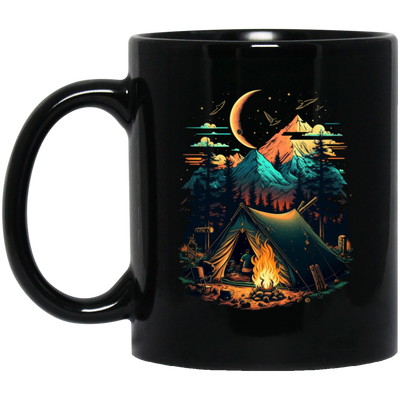 Camping Love Gift, Best Campfire Lover, Camper Gift, Reality Camping Black Mug