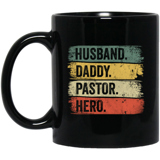 Retro Husband Gift Husband Daddy Pastor Hero