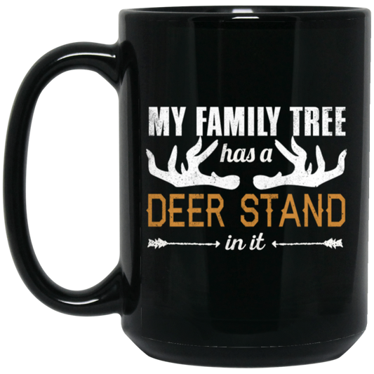 Hunting Antler Hunting Hunter Hunt Stag Deer Gift Black Mug
