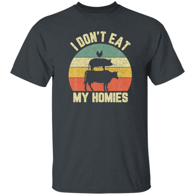 Retro Funny Vegan I Dont Eat My Homies Vegetarian