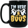 Funny Halloween, I'm Here For The Boos Beer Me Black Mug