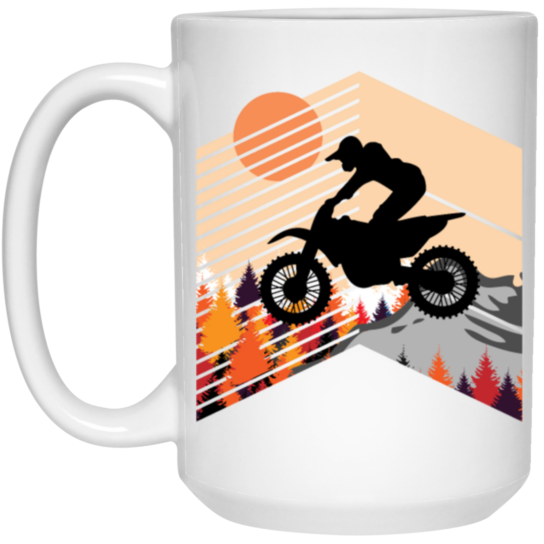 Gift For Extreme Sport Lover Dirtbike Motorbike White Mug