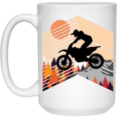 Gift For Extreme Sport Lover Dirtbike Motorbike White Mug