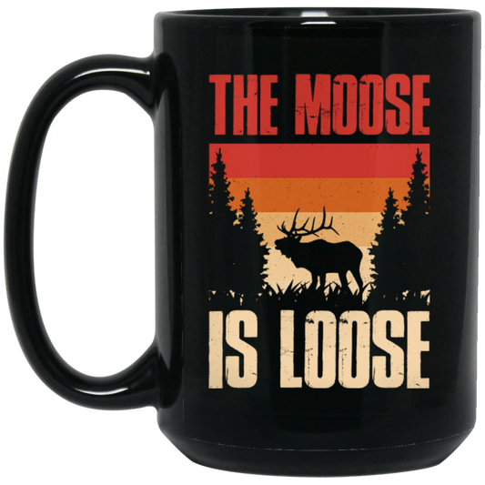 Forest Love Gift, The Moose Is Loose, Retro Moose Gift