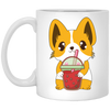 Boba Corgi Cute Dog Drink Milk Tea, Corgi Cute Dog