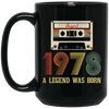 Birthday April 1978 Legend Was Born Gifts Funny Retro 1978 Black Mug