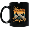 Retro Camping, Happy Camper Vintage Black Mug