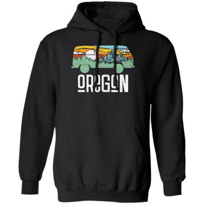 Oregon Love Gift, Outdoor Hippie, Van Nature Retro, National Park Pullover Hoodie