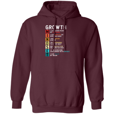 Mindset Gift, Growth Mindset, Retro Mindset Lover, Improve Yourself Pullover Hoodie