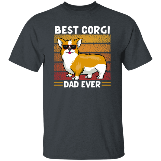 Retro Corgi, Best Corgi Dad Ever, Love Corgi Dog, Best Dog, Dog Dad Gift Unisex T-Shirt