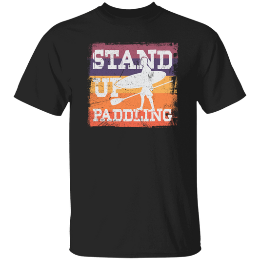 Birthday Gift Stand Up Paddling Surfboard Retro Unisex T-Shirt