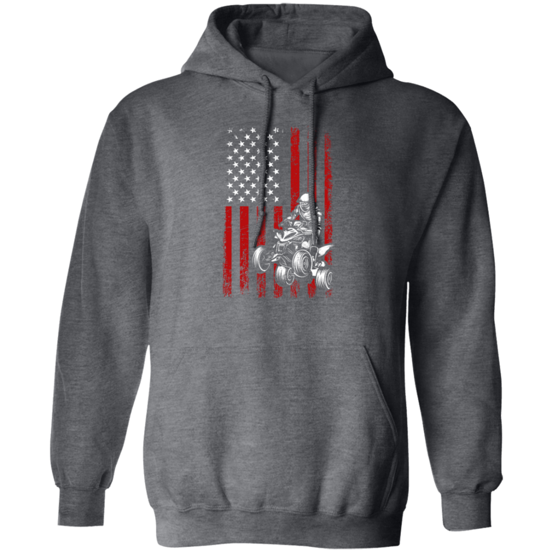 American Flag, Quad Bike Lover, Racing Boy, Gift For American Racing Man Pullover Hoodie