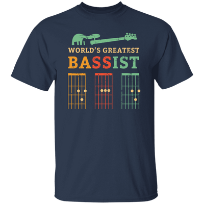 Retro Bassist Dad, Guitar Dad Gift, Love Music, Best Of Music Unisex T-Shirt