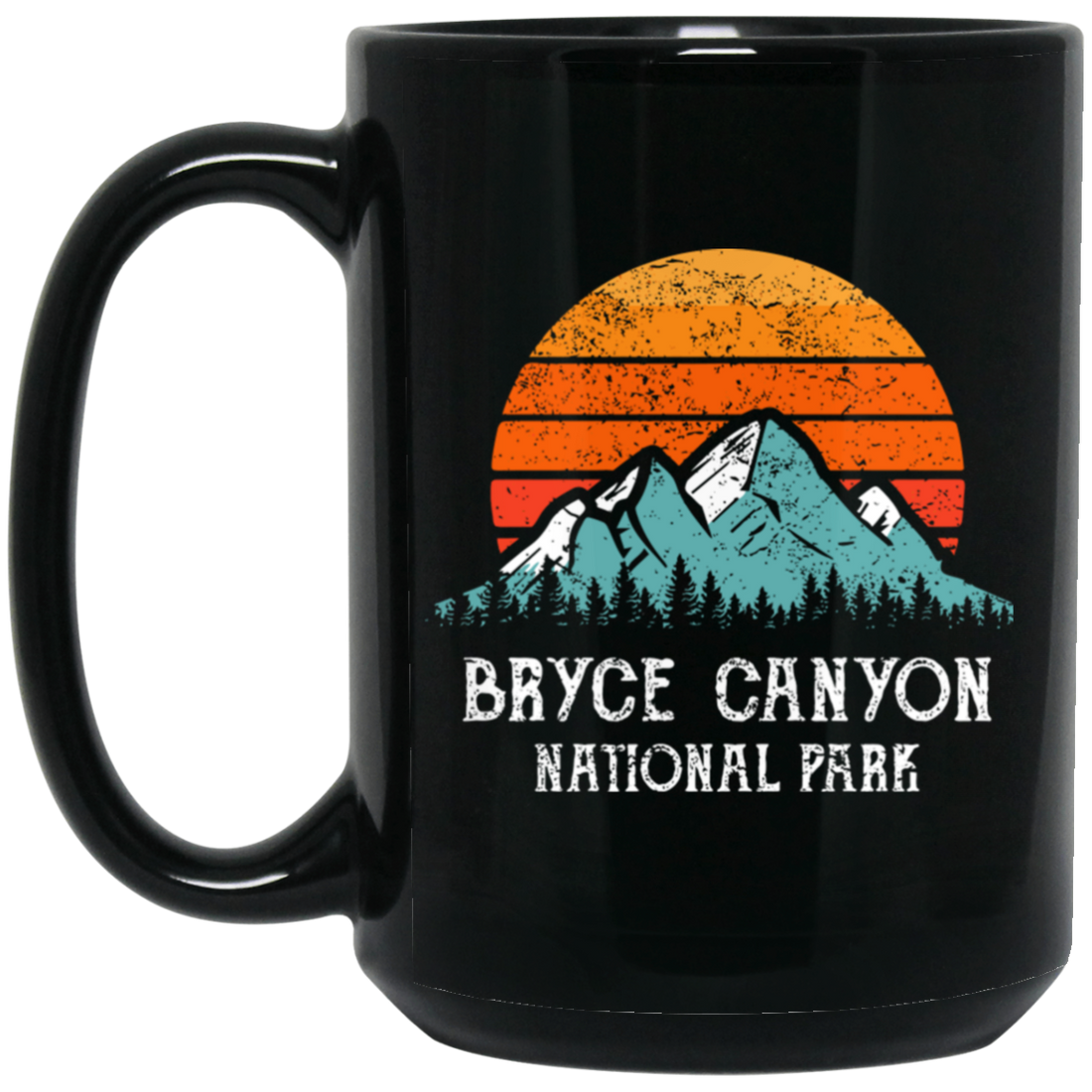 Bryce Park Lover, National Gift, Retro Park Gift, Mountain Lover Gift, Bryce Gift Love Black Mug