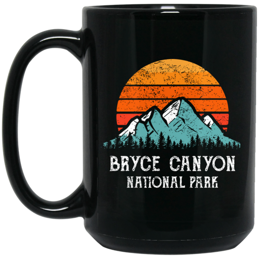 Bryce Park Lover, National Gift, Retro Park Gift, Mountain Lover Gift, Bryce Gift Love Black Mug