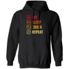 Retro Eat Sleep Crash Repeat - Mountain Biking Pullover Hoodie