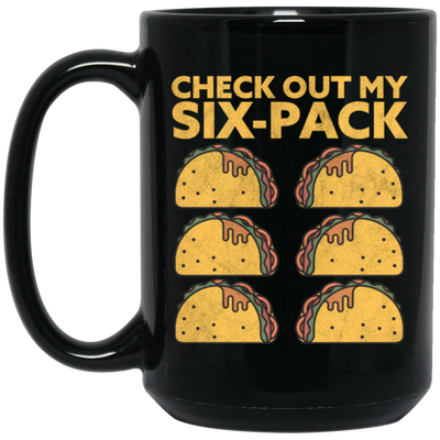 Retro Check Out My Six Pack, Funny Tacos Gift Idea