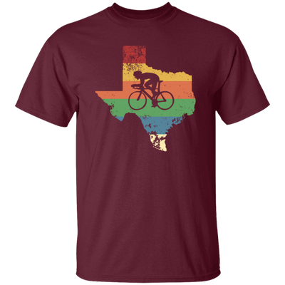 Retro Texas Biker Love Mountain Biking Distressed Unisex T-Shirt