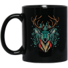 A Deer Head, Love Deer Gift, Deer Head Love Gift, Best Of Deer Retro Black Mug