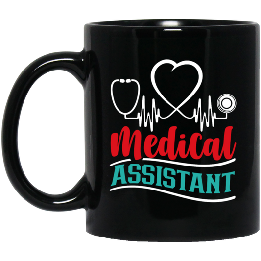 My Nurse Gift, Medical Assistant, Retro Sty Gift For Nurse, Medical Lover Gift Black Mug