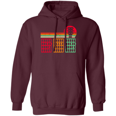 Retro Dad Guitar Gift, Chords Lover, Dad Love Guitar Pullover Hoodie