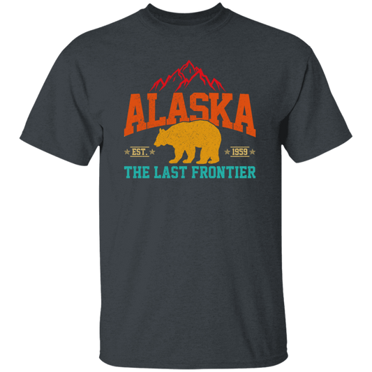 Cool Alaska The Last Frontier Grizzly Bear Souvenir Vintage Unisex T-Shirt