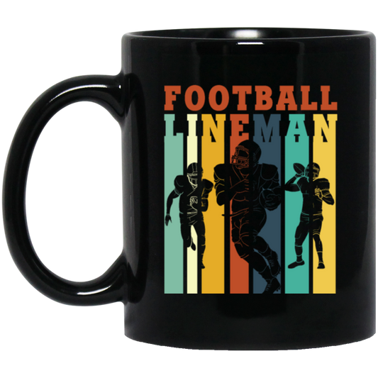 Football Lineman Retro Offensive Defensive Player