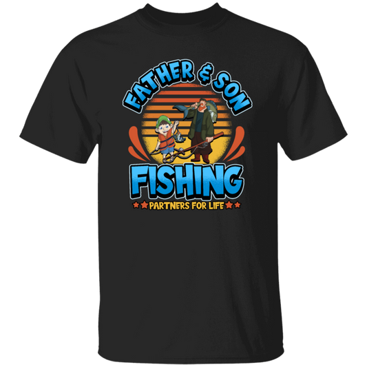 This tshirt is perfect for any fathers and sons who love spending time together fishing. Celebrate and honor your bond with this Father And Son Partner for Lifer Saying Fathers Day Gift, perfect for any father and son fishing day.