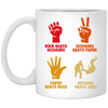 Rock Beats Scissors Beats Paper Beats Rock But Nothing Beats Judo Retro White Mug