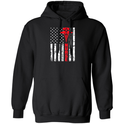 Patriotic American USA Flag Registered Nurse Pullover Hoodie