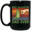 Ever Fathers Day Best Alligator Dad Fist Bump Vintage Black Mug