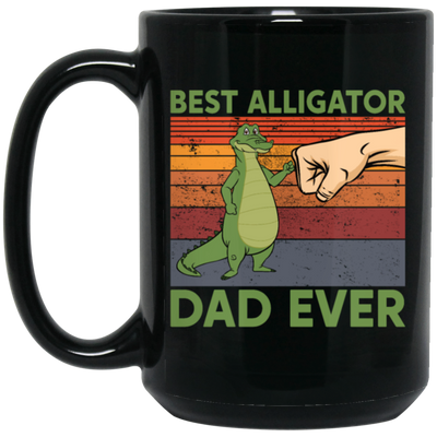 Ever Fathers Day Best Alligator Dad Fist Bump Vintage Black Mug