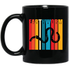 A Great Earthworm Silhouette Gift For Worm Lover Worm Breeder Black Mug