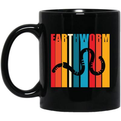 A Great Earthworm Silhouette Gift For Worm Lover Worm Breeder Black Mug